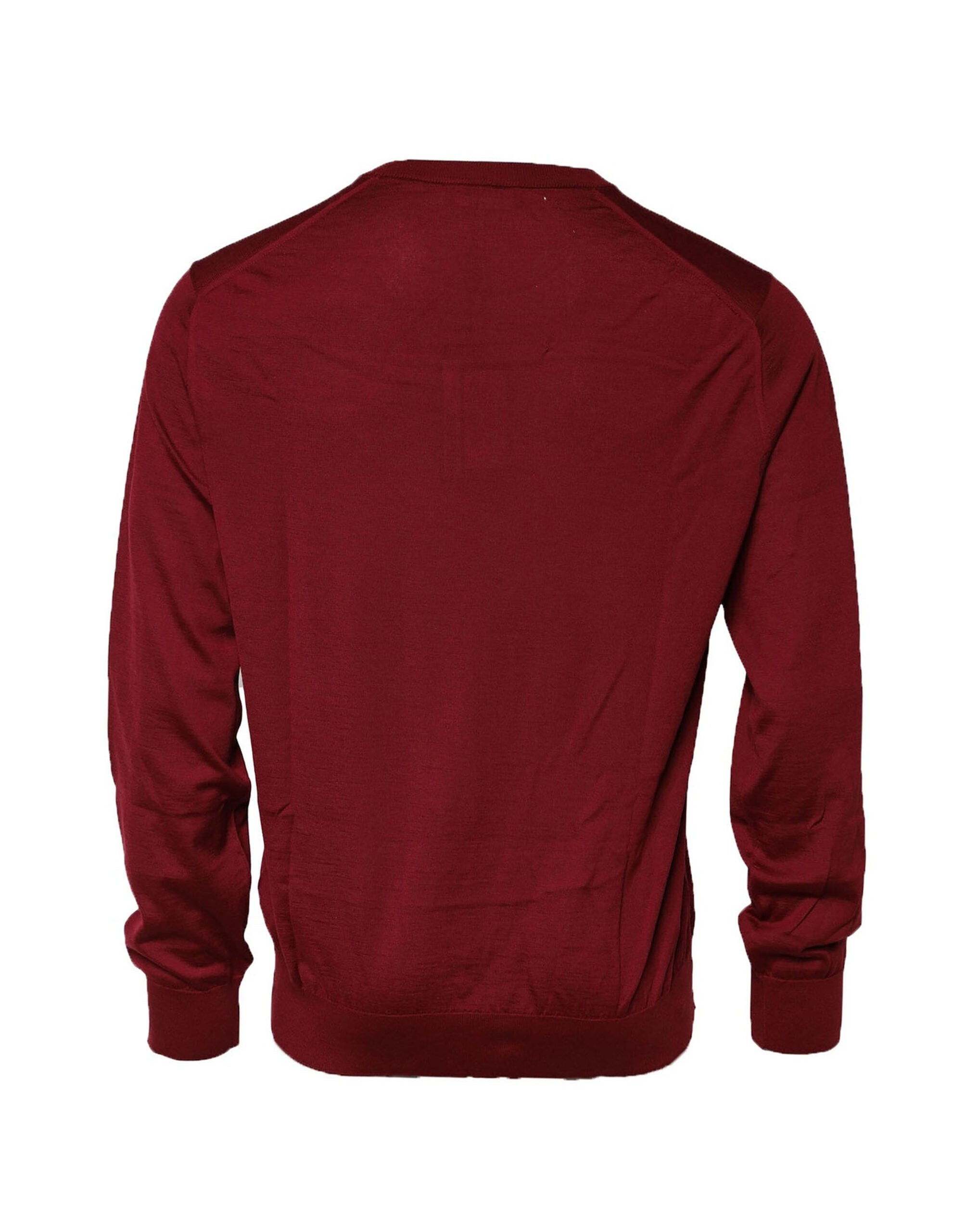 Dolce & Gabbana Maroon Cashmere Crew Neck Sweatshirt Men's Sweater (Pre-Owned)