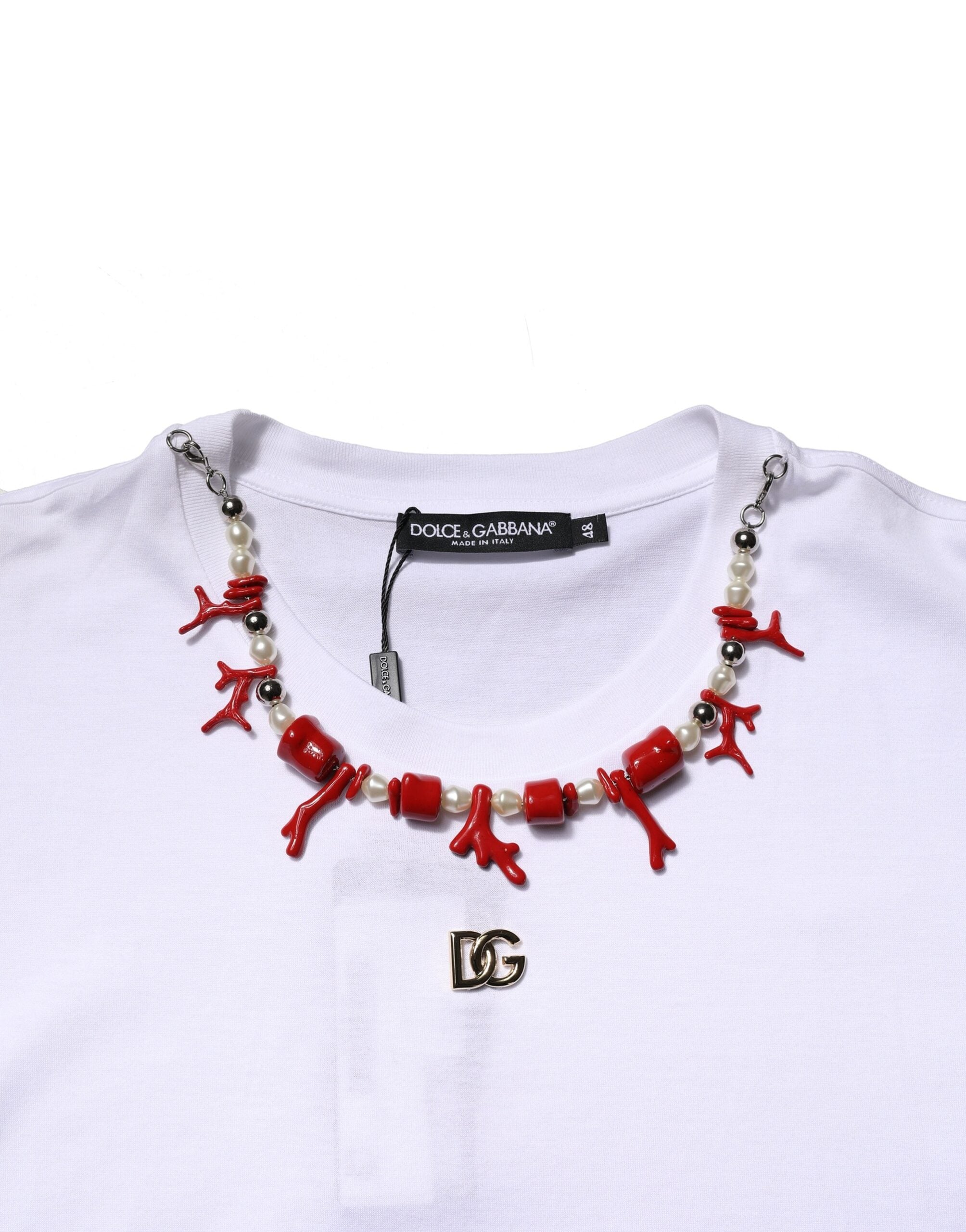 Dolce & Gabbana Black Cotton Goodluck Tee Crew Neck Women's T-shirt (Pre-Owned)