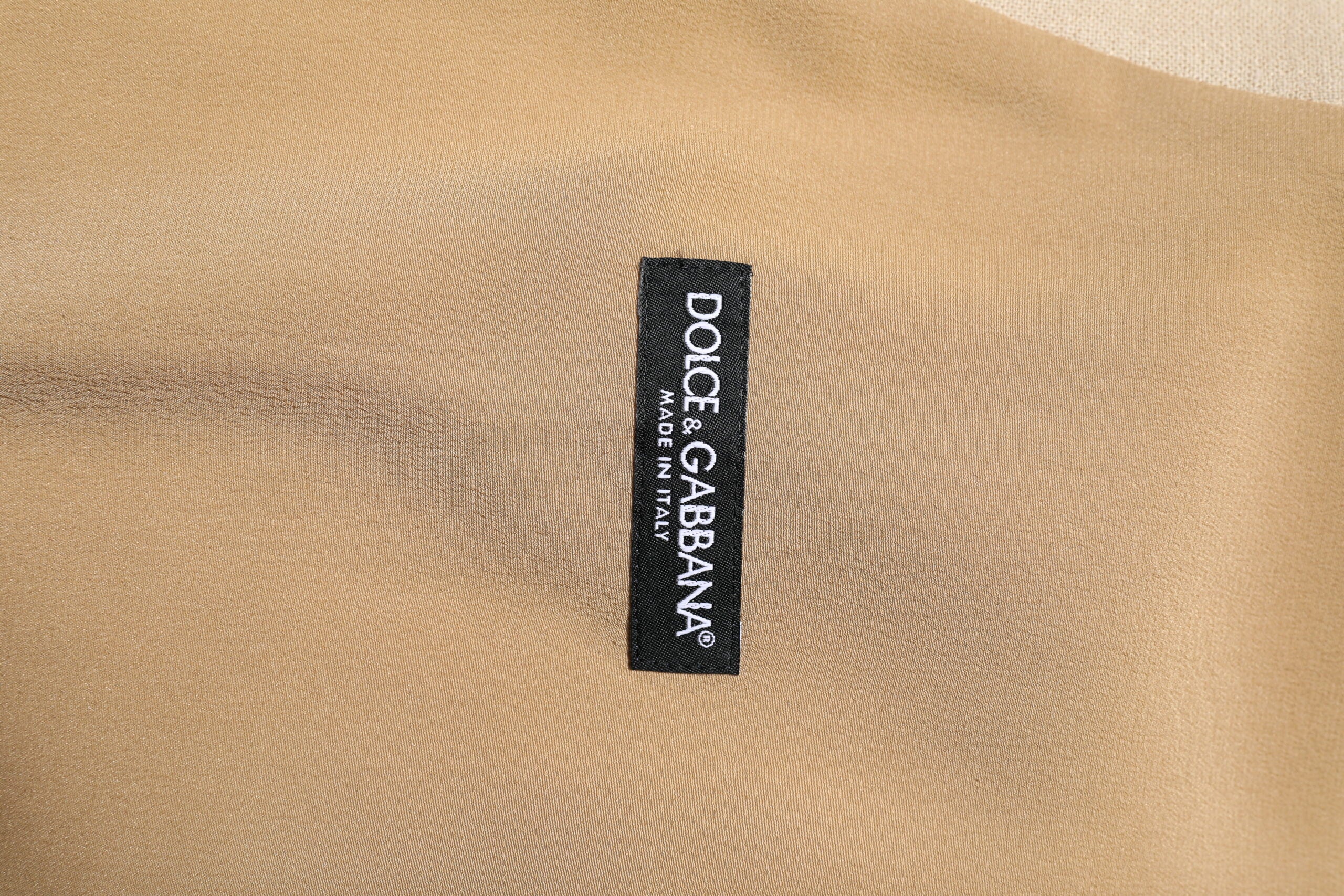 Dolce & Gabbana Beige Linen Dress Formal Men Waistcoat Men's Vest