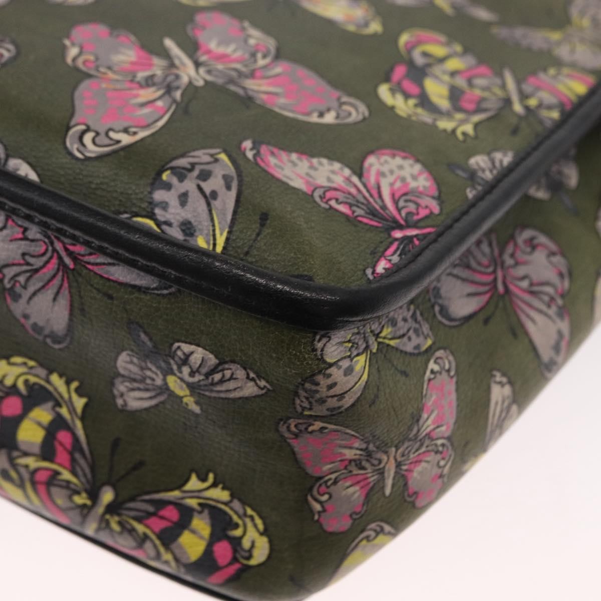 Loewe Messenger Printed Leather Green Leather Handbag (Pre-Owned)