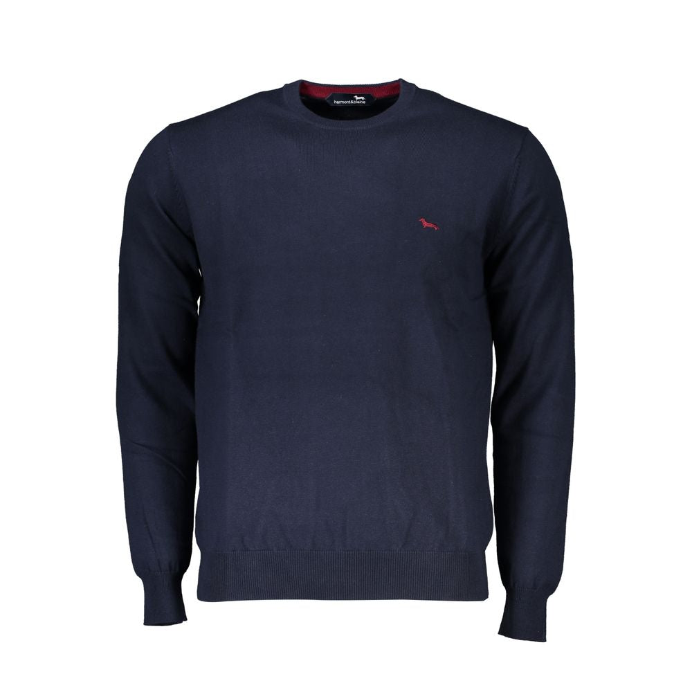 Harmont & Blaine Crew Neck Embroidered Blue Men's Sweater