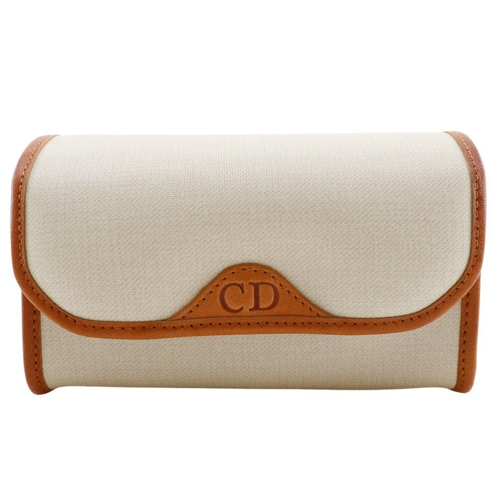 Christian Dior Cd Logo Novelty Pvc Ecru Pvc Clutche & Pouche Bag (Pre-Owned)