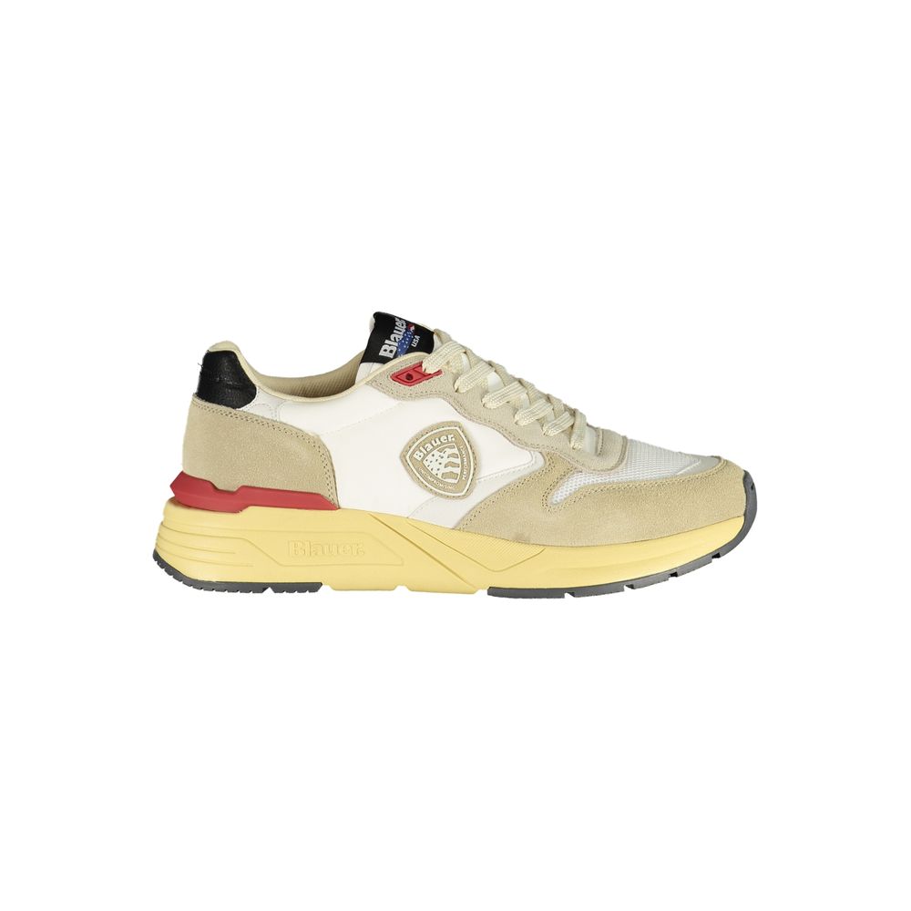 Blauer Beige Polyurethane Men Men's Sneaker