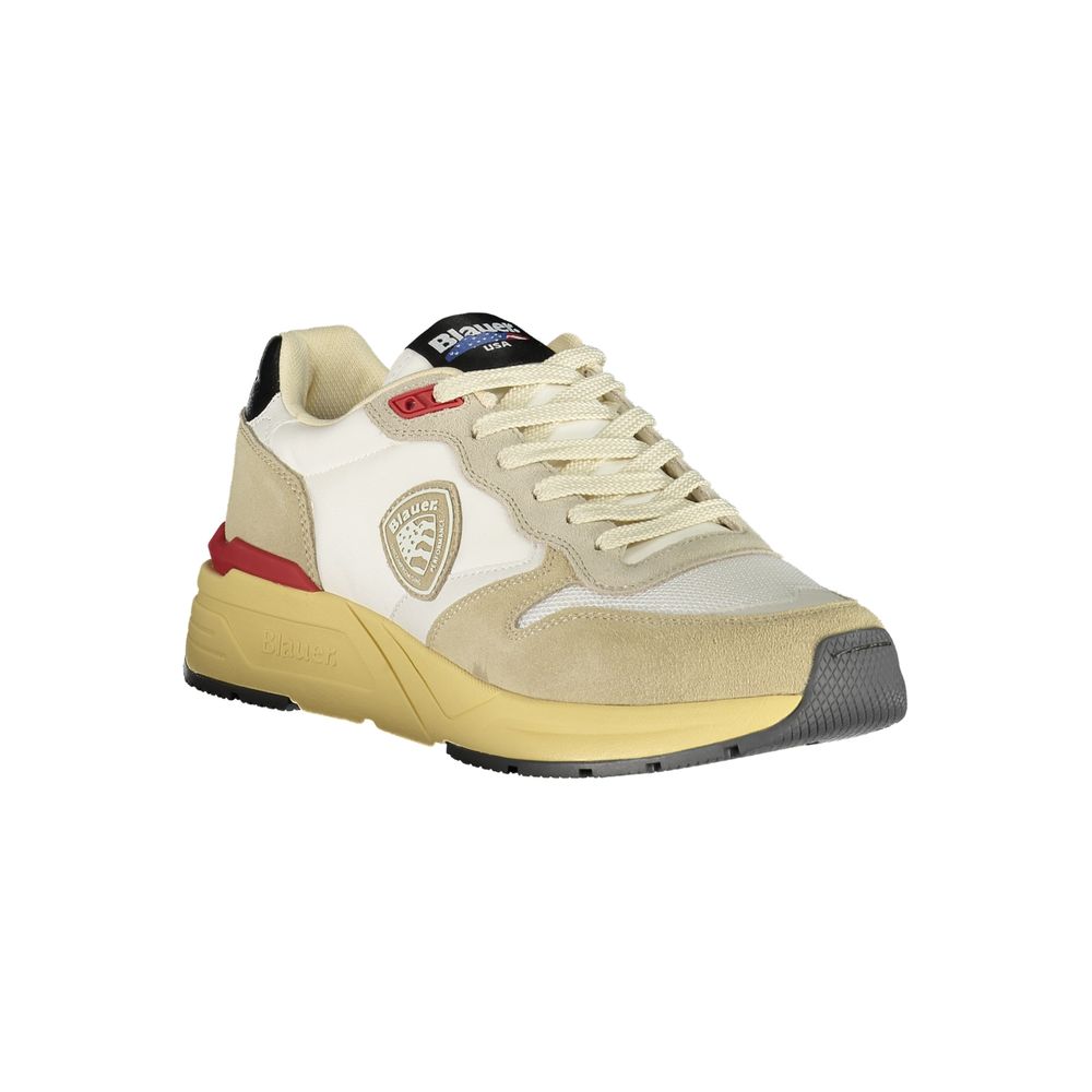 Blauer Beige Polyurethane Men Men's Sneaker