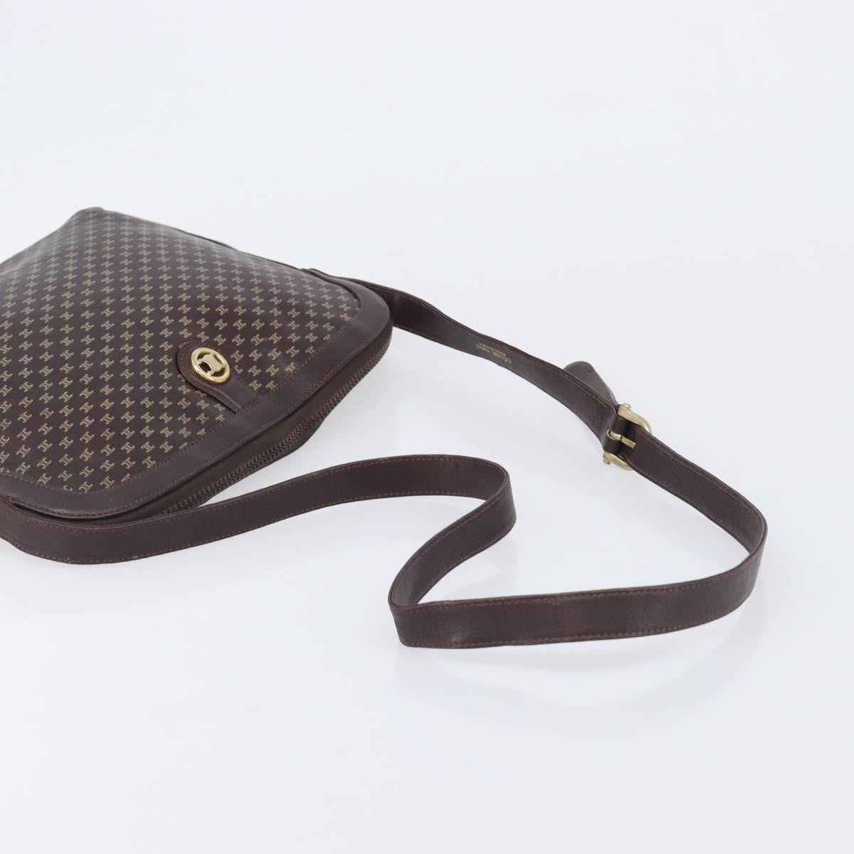Celine Macadam Shoulder Canvas Brown Canvas Crossbody Bag Bag (Pre-Owned)