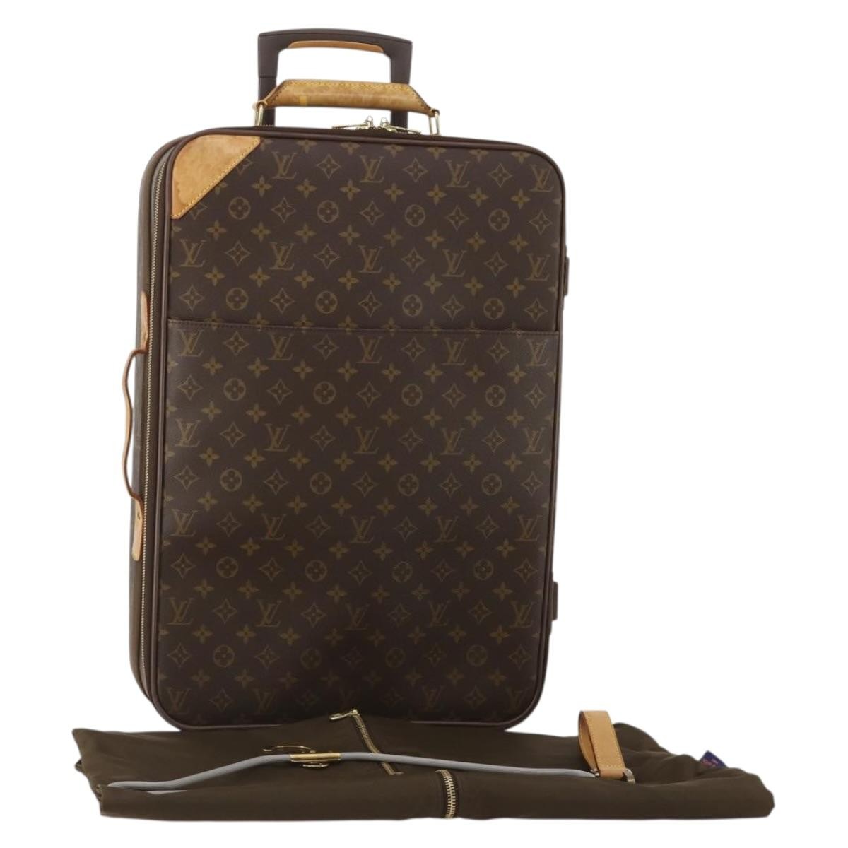 Louis Vuitton Pegase Luggage Monogram Canvas Brown Canvas Travel Bag Bag (Pre-Owned)