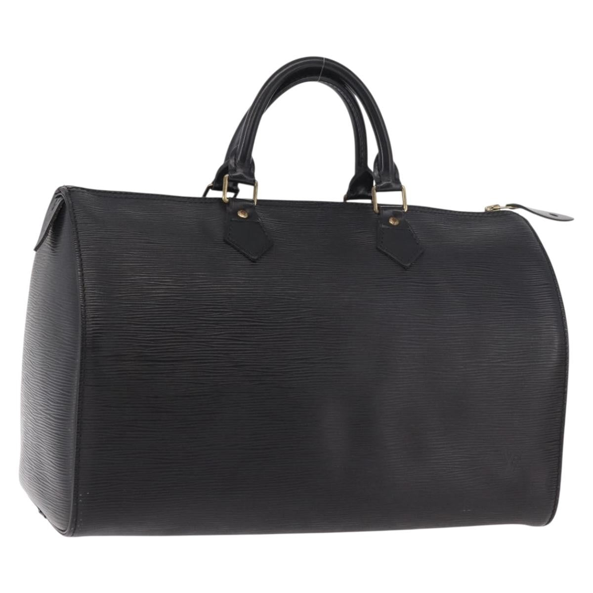 Louis Vuitton Speedy Epi Leather Black Leather Handbag (Pre-Owned)