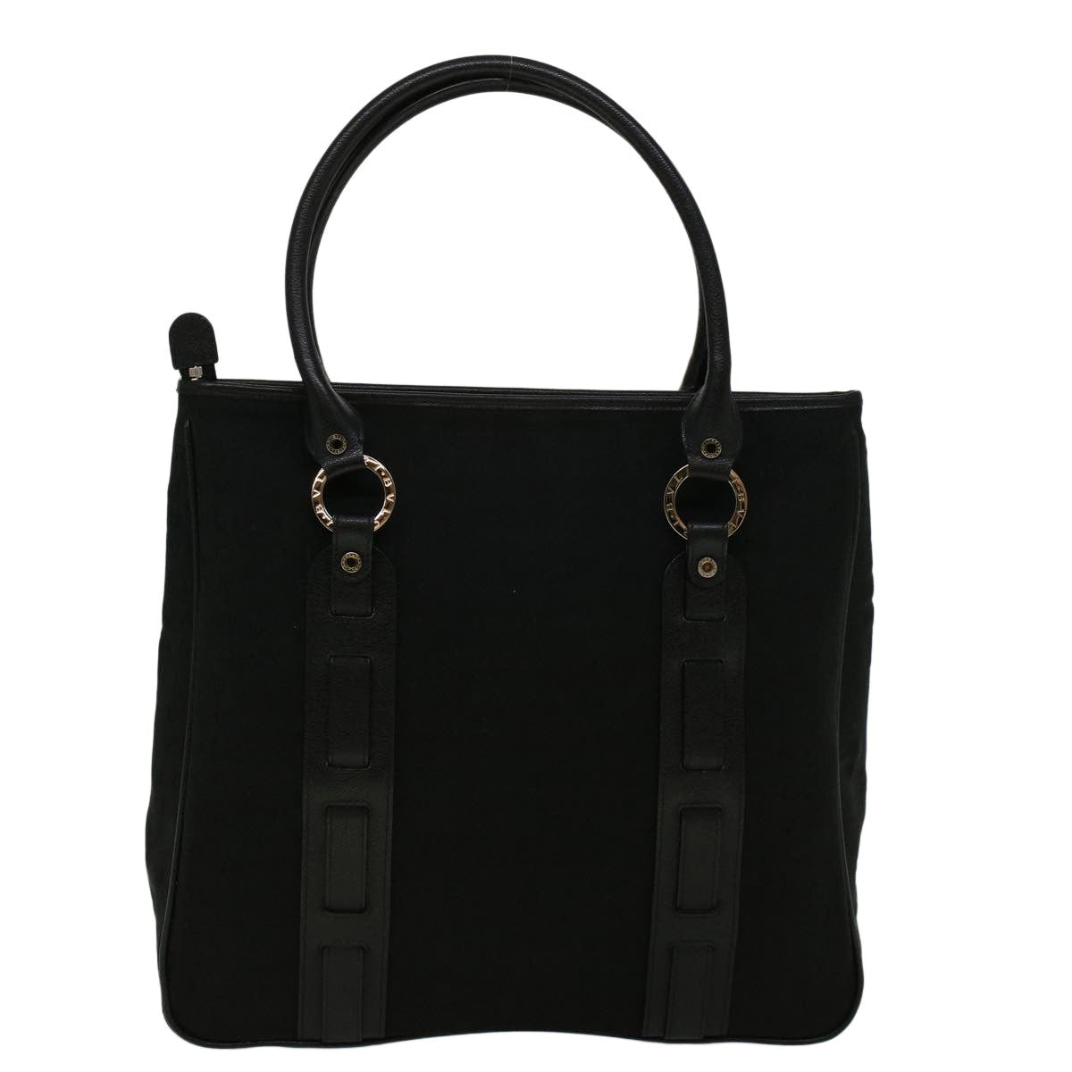 Bvlgari Vintage Canvas Black Canvas Tote Bag Bag (Pre-Owned)