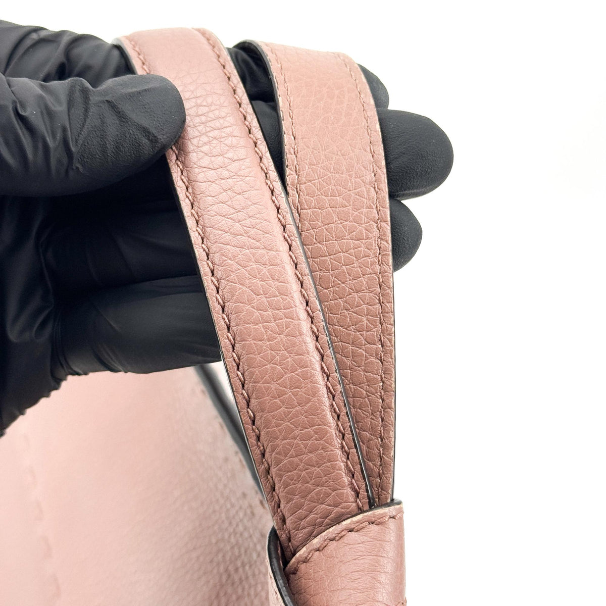 Gucci Gg Marmont Top Handle Leather Pink Leather Handbag (Pre-Owned)