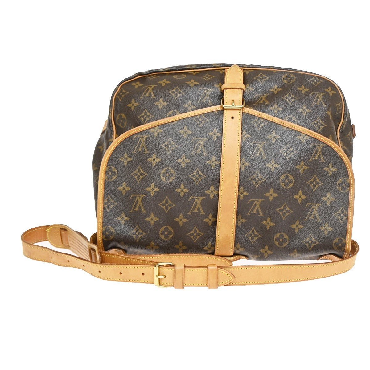 Louis Vuitton Saumur Monogram Canvas Brown Canvas Shoulder Bag Bag (Pre-Owned)