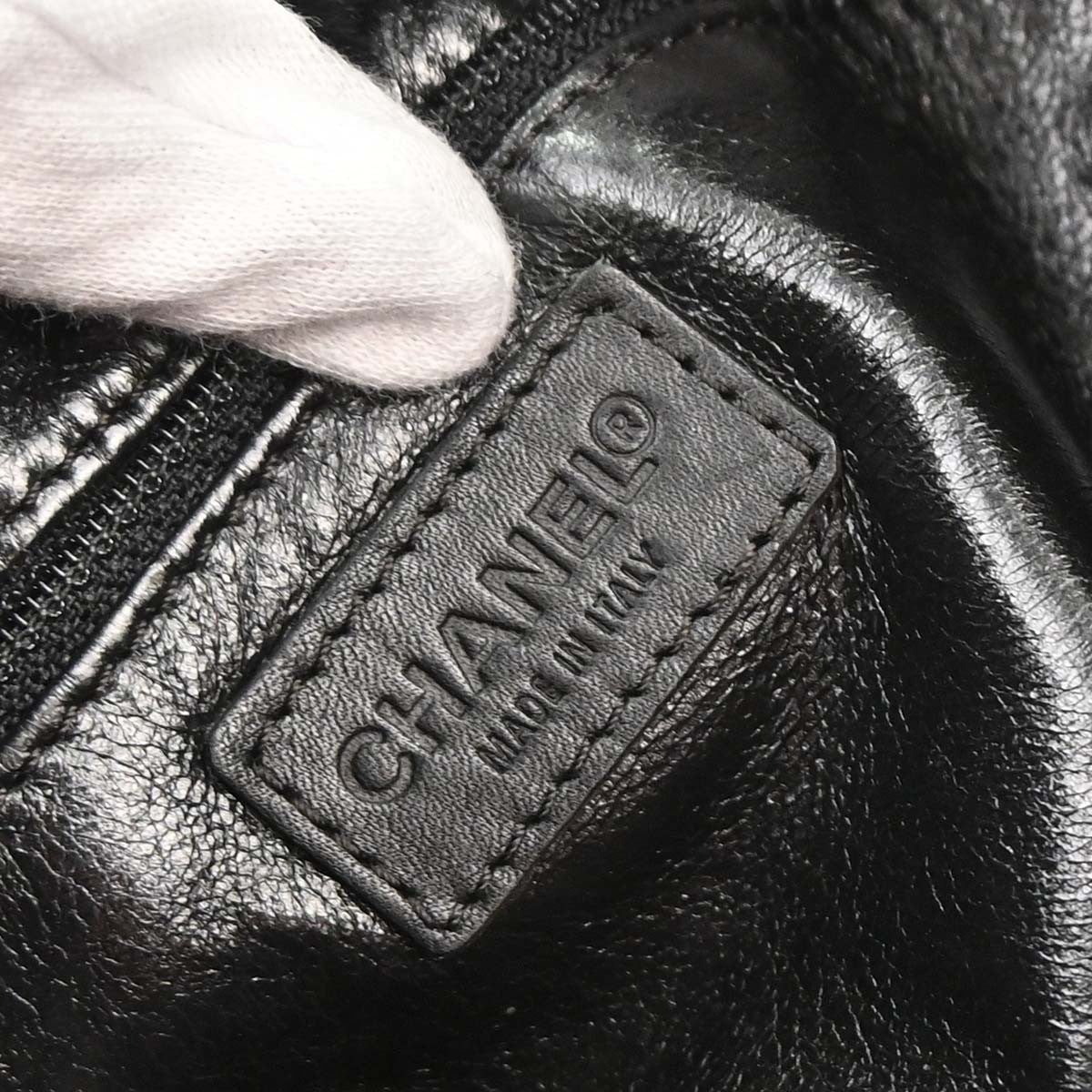 Chanel Chain Lapin Fur Black Rabbit Tote Bag Bag (Pre-Owned)