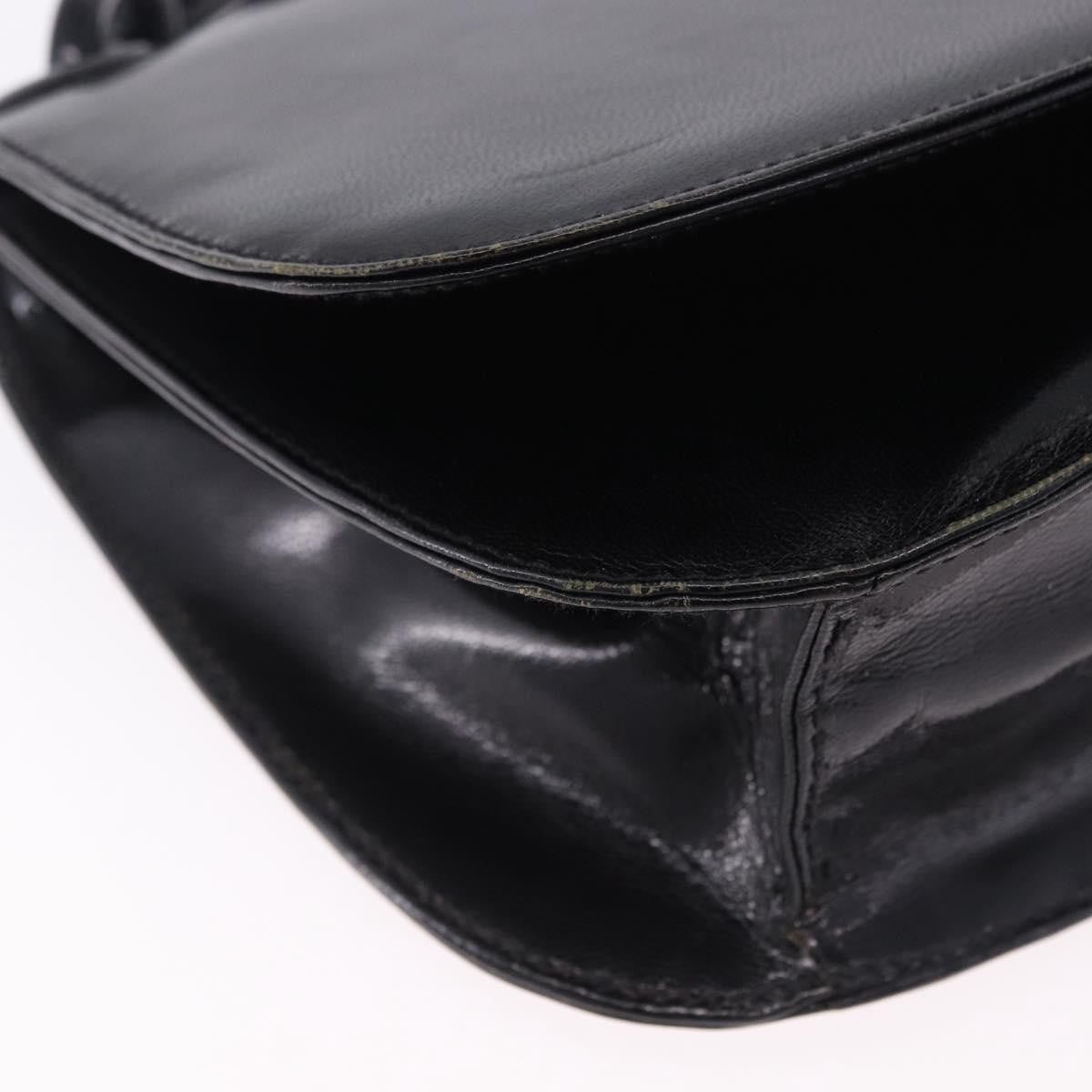 Prada Chain Shoulder Leather Black Leather Shoulder Bag Bag (Pre-Owned)