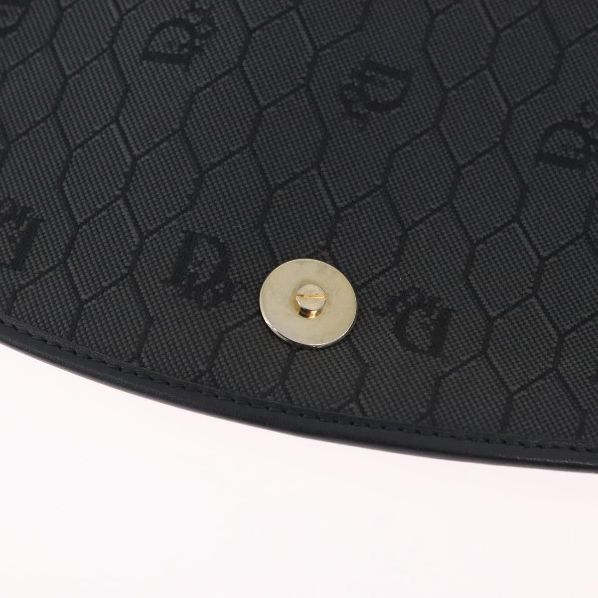 Christian Dior Vintage Honeycomb Canvas Black Canvas Shoulder Bag Bag (Pre-Owned)