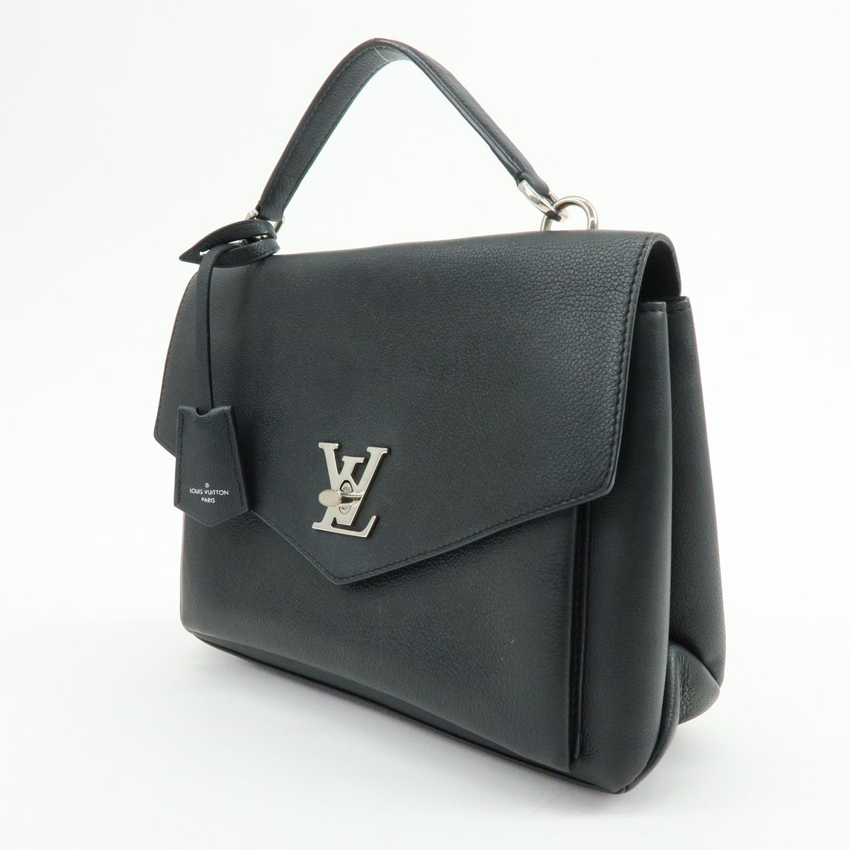 Louis Vuitton Lockme Ever Leather Black Leather Handbag (Pre-Owned)
