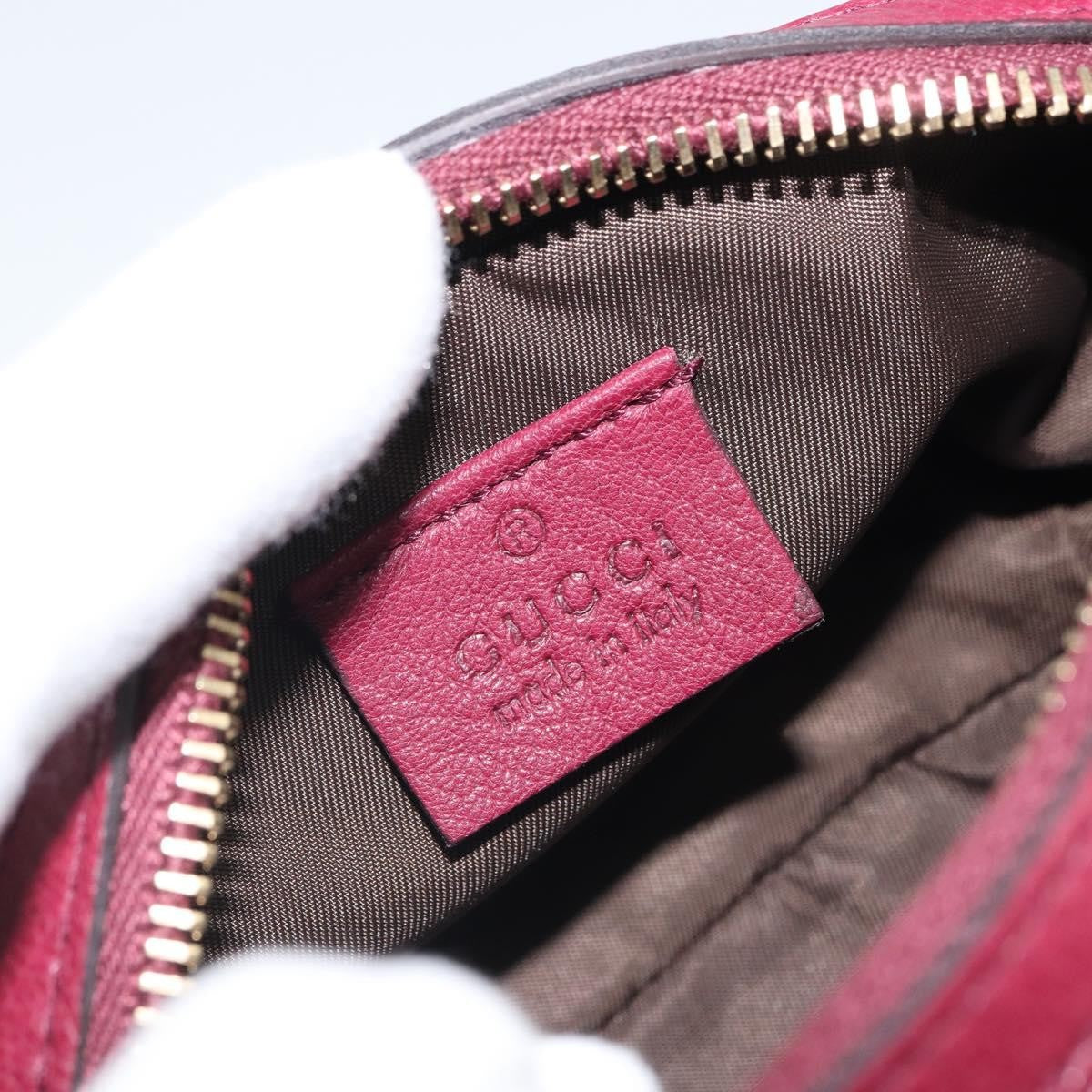 Gucci Bamboo Leather Purple Leather Clutche & Pouche Bag (Pre-Owned)