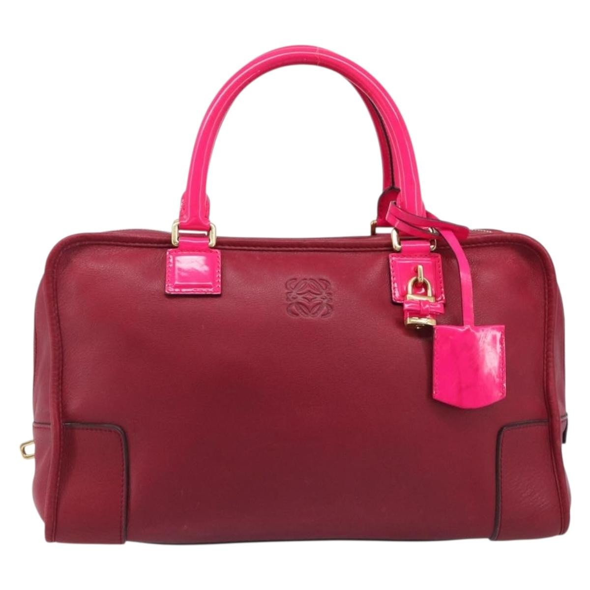 Loewe Amazona Leather Red Leather Handbag (Pre-Owned)