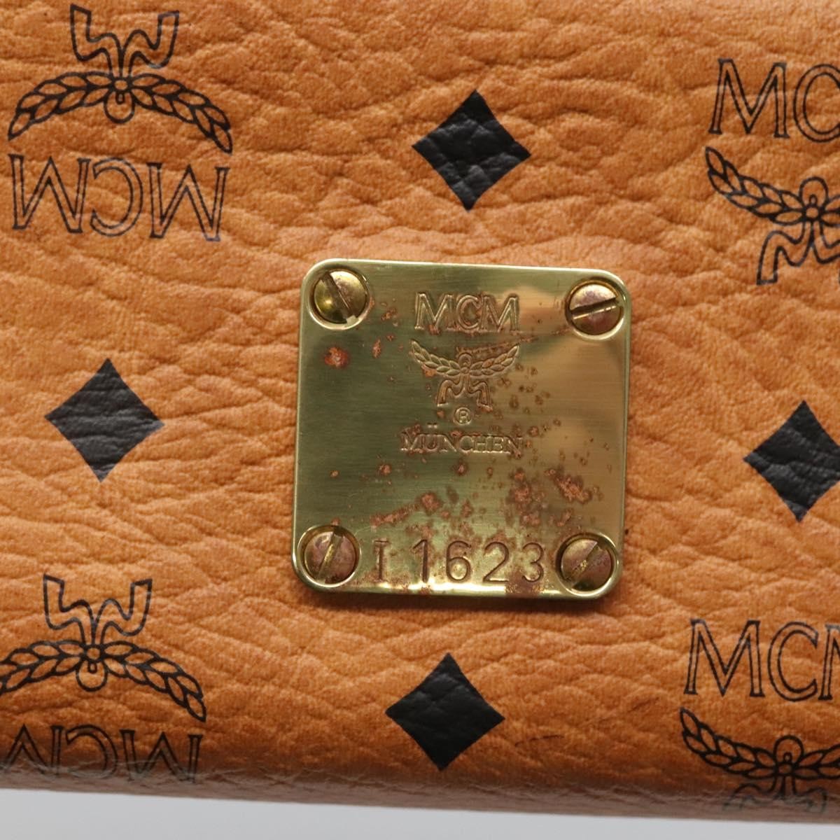 MCM Visetos Pvc Brown Pvc Clutche & Pouche Bag (Pre-Owned)