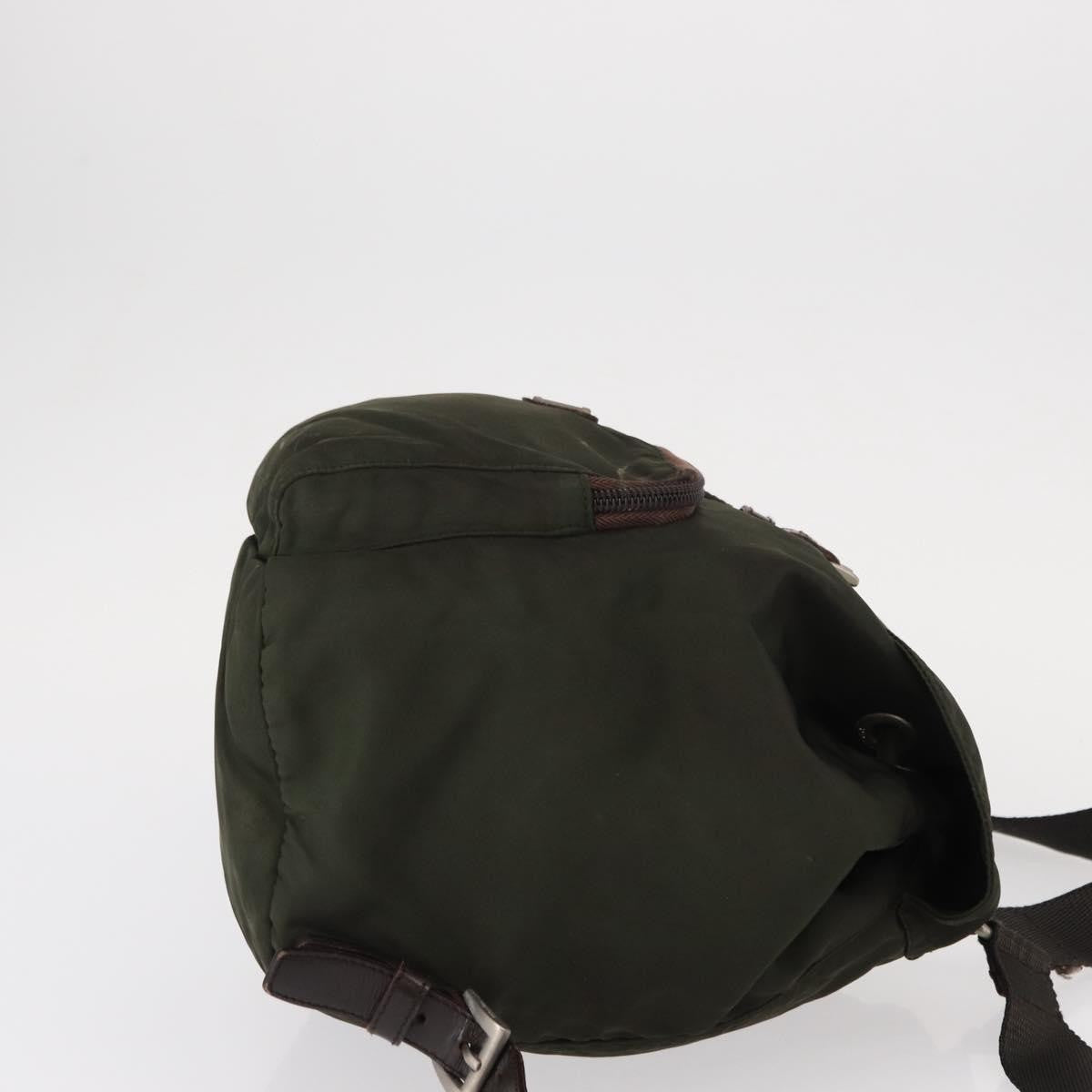 Prada Front Pocket Tessuto Khaki Nylon Backpack Bag (Pre-Owned)