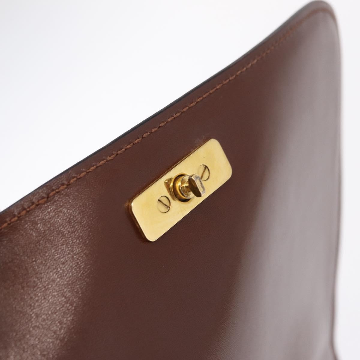 Celine Triomphe Leather Brown Leather Shoulder Bag Bag (Pre-Owned)