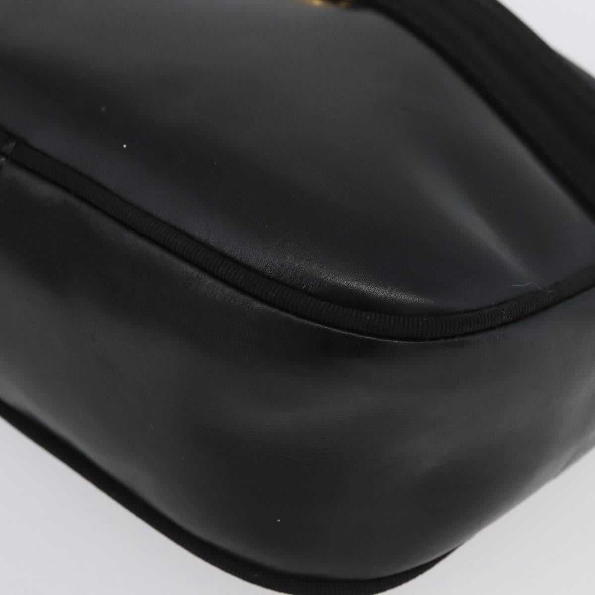 Salvatore Ferragamo Vara Bow Camera Leather Black Leather Shoulder Bag Bag (Pre-Owned)