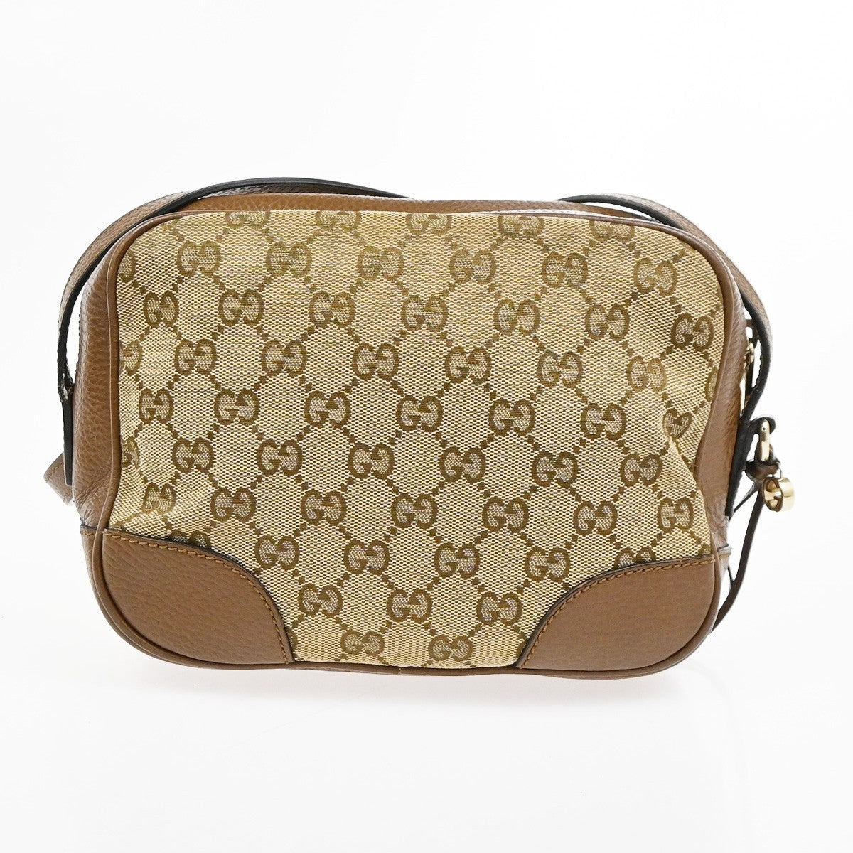 Gucci Bree Disco Gg Canvas With Leather Brown Canvas Crossbody Bag Bag (Pre-Owned)