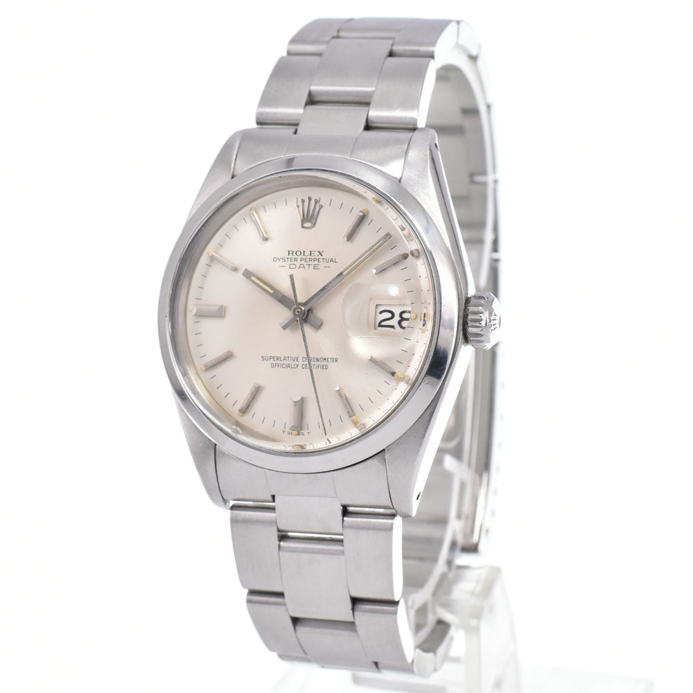 Rolex Oyster Perpetual Date Automatic Stainless Steel And Yellow Gold With Diamond Markers Watch (Pre-Owned)