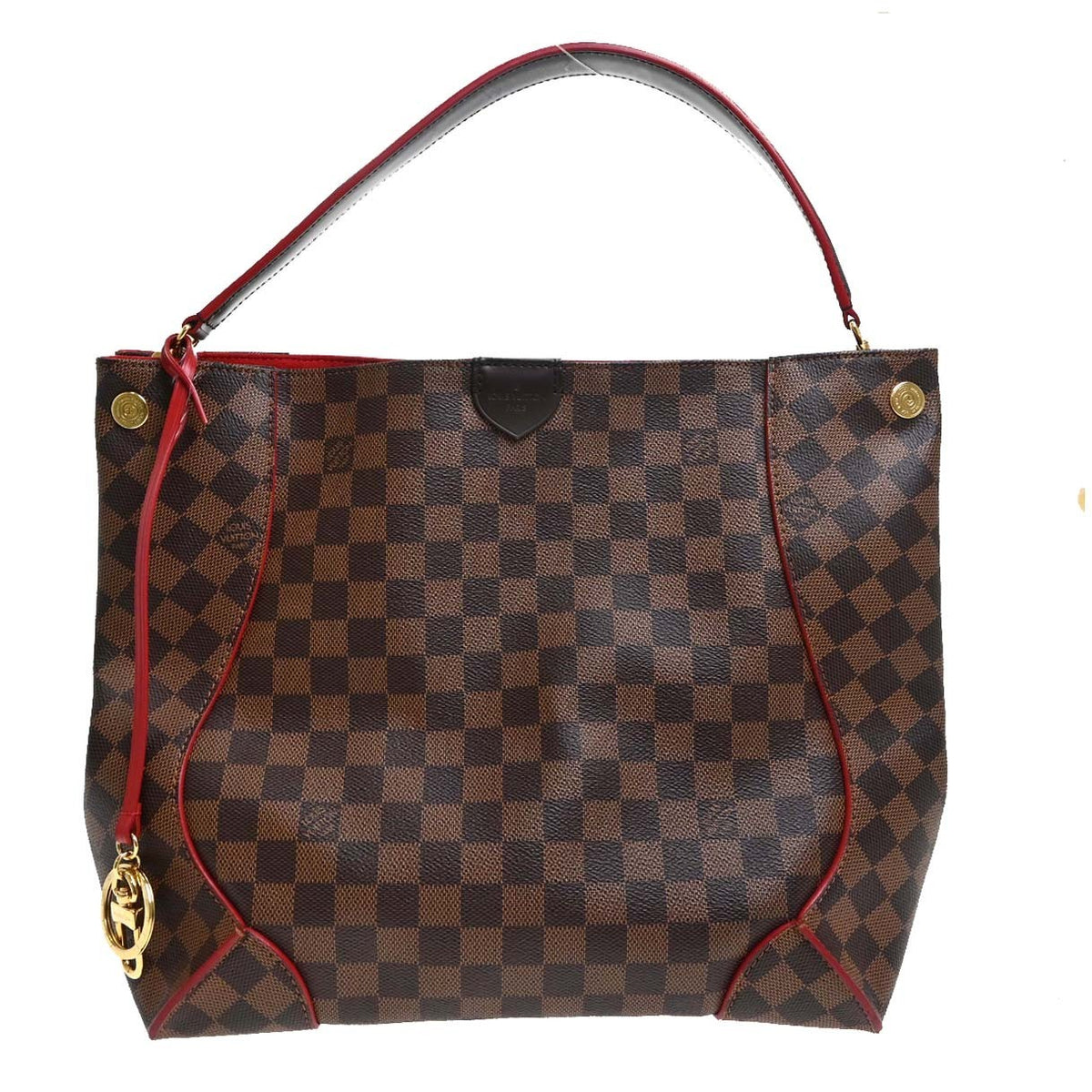 Louis Vuitton Caissa Hobo Damier With Leather Brown Canvas Shoulder Bag Bag (Pre-Owned)