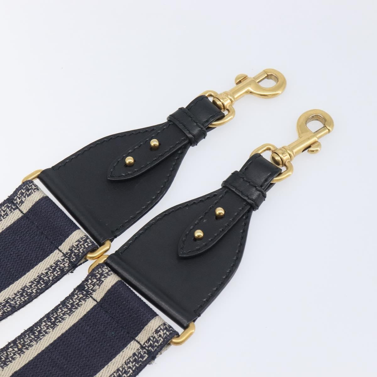 Christian Dior Shoulder Strap Embellished Canvas Navy Canvas Straps Accessory (Pre-Owned)
