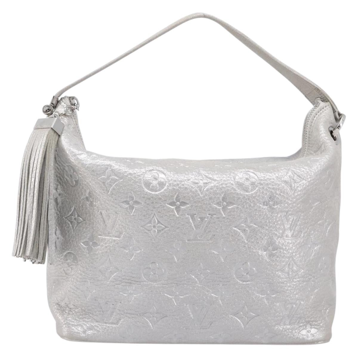 Louis Vuitton Halo Limited Edition Shimmer Monogram Embossed Leather Silver Leather Handbag (Pre-Owned)