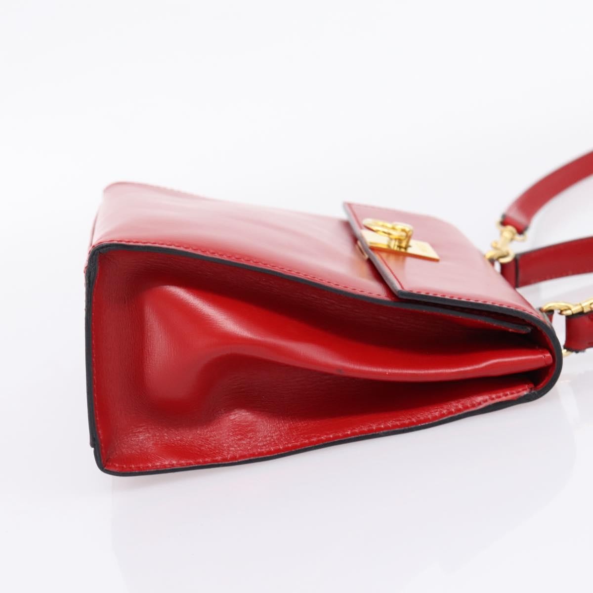 Celine Handbag Leather Red Leather Handbag (Pre-Owned)