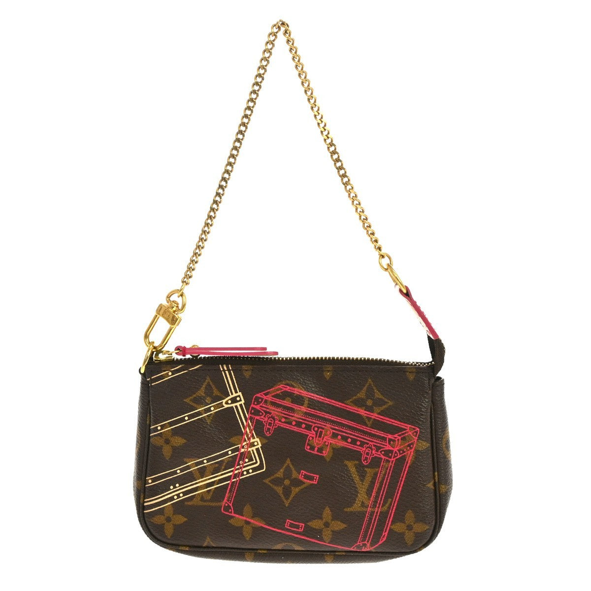 Louis Vuitton Mini Pochette Limited Brown Canvas Clutche & Pouche Bag (Pre-Owned)
