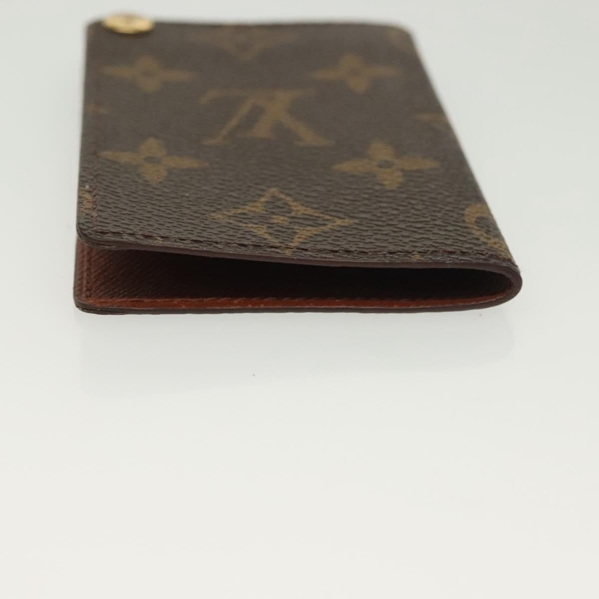 Louis Vuitton Porte Cartes Pression Card Case Monogram Canvas Brown Canvas Card Holders Accessory (Pre-Owned)