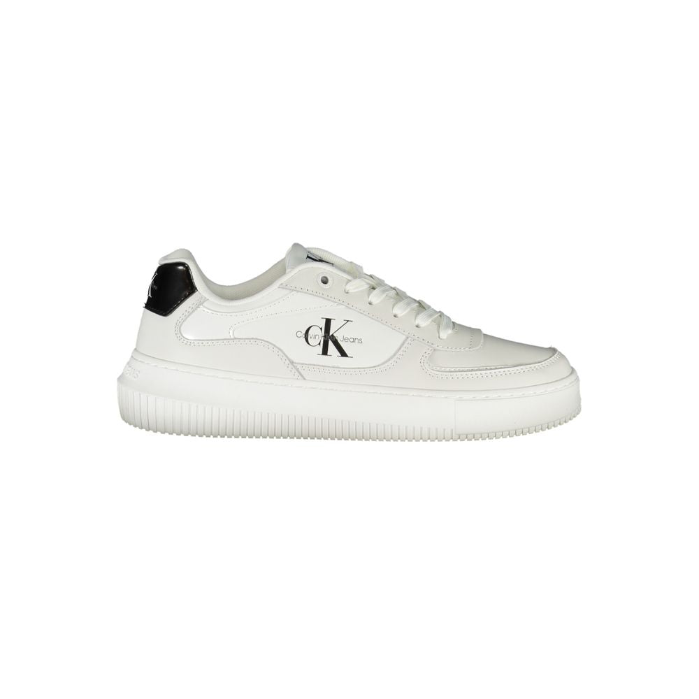 Calvin Klein White Leather Women Women's Sneaker