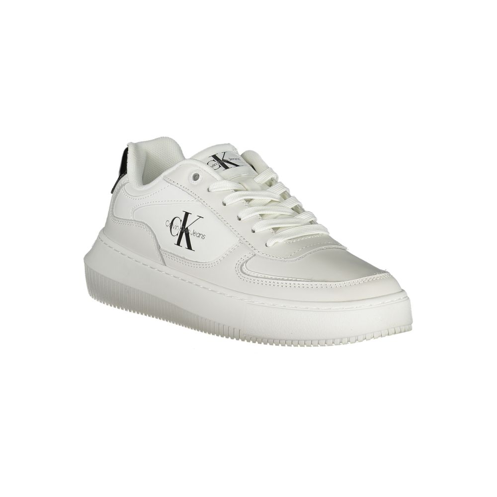 Calvin Klein White Leather Women Women's Sneaker
