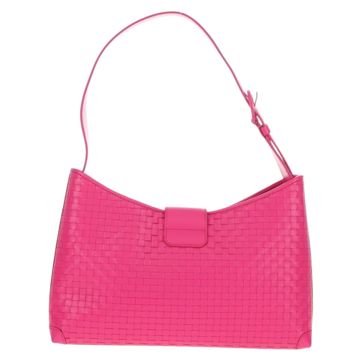 Salvatore Ferragamo Gancini Leather Pink Leather Shoulder Bag Bag (Pre-Owned)