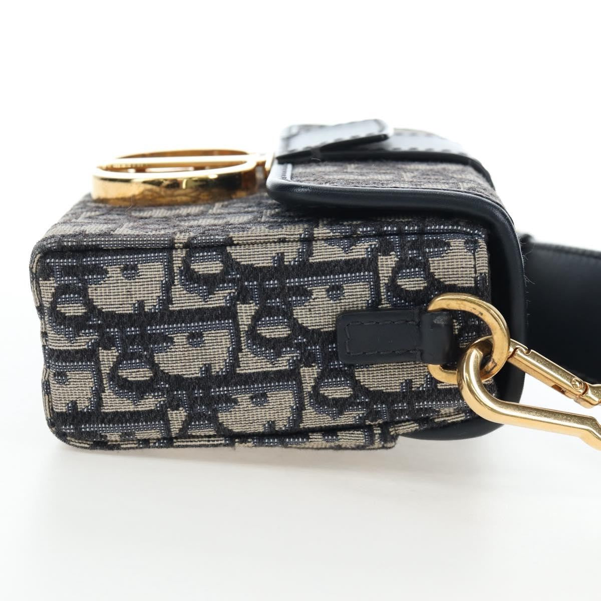 Christian Dior 30 Montaigne Box Oblique Canvas Navy Canvas Handbag (Pre-Owned)