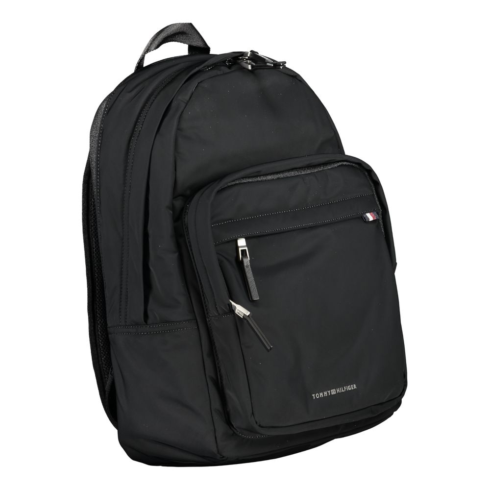 Tommy Hilfiger Black Polyester Men Men's Backpack