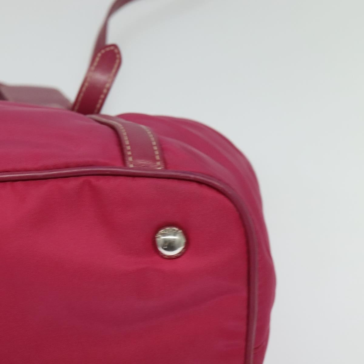 Prada Convertible Belted Hobo Tessuto With Leather Pink Nylon Shoulder Bag Bag (Pre-Owned)