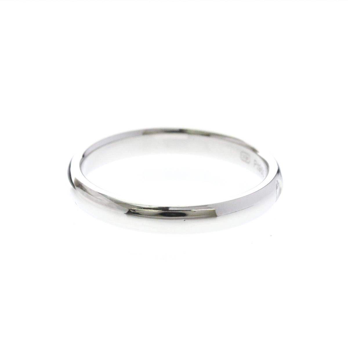 Harry Winston Single Diamond Band Platinum With Diamond Silver Platinum Ring Jewelry (Pre-Owned)