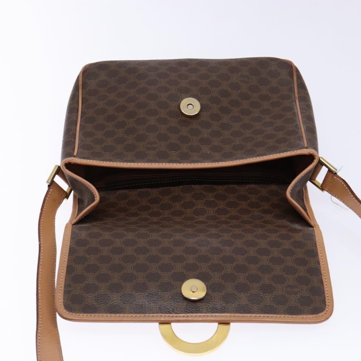 Celine Vintage Macadam Canvas Brown Canvas Bag (Pre-Owned)