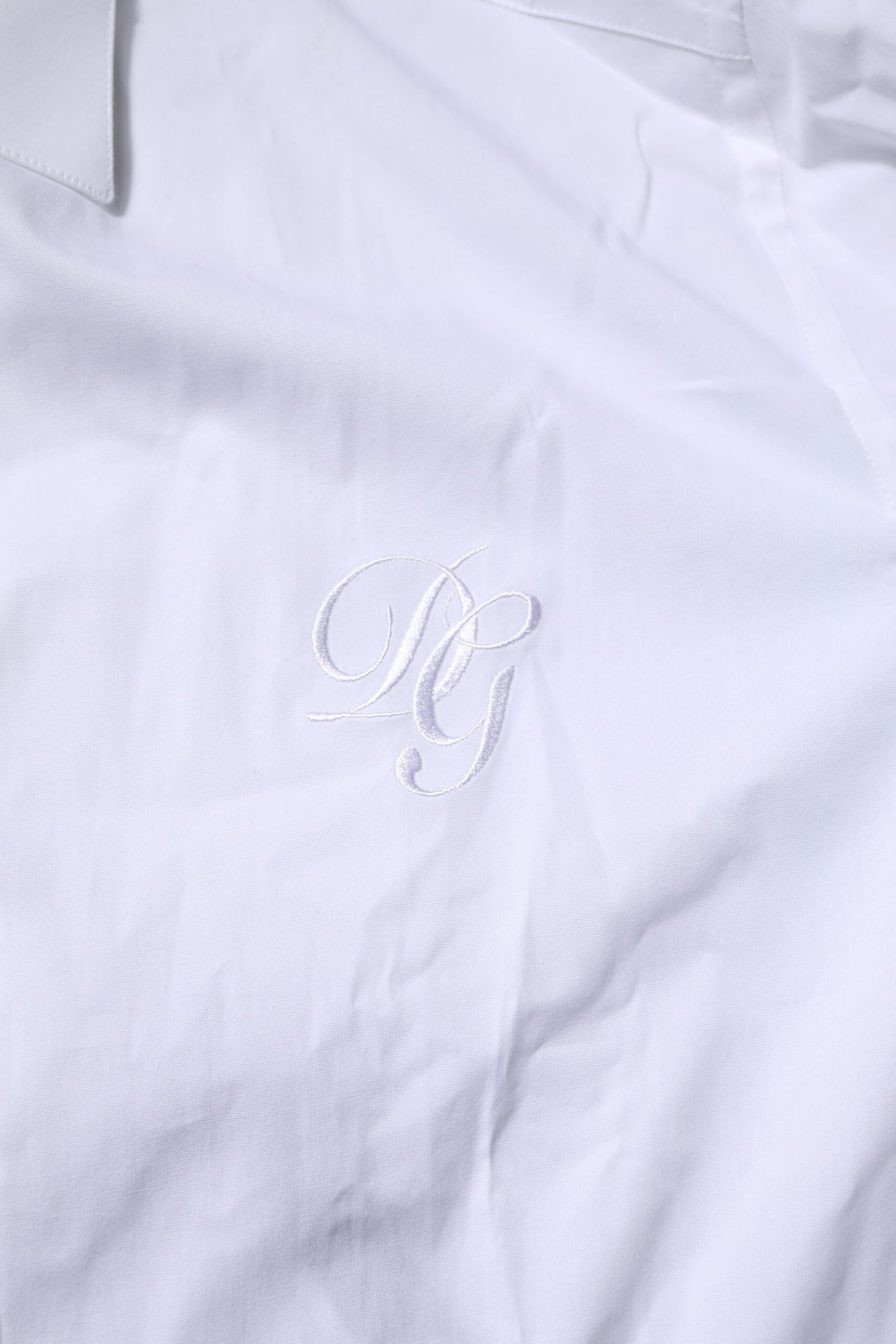Dolce & Gabbana White Cotton GOLD Long Sleeves Formal Men's Shirt