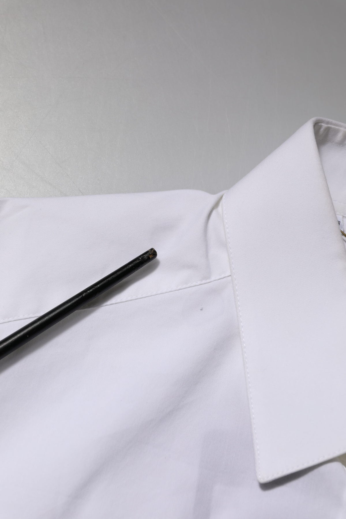 Dolce & Gabbana White Cotton GOLD Long Sleeves Formal Men's Shirt (Pre-Owned)