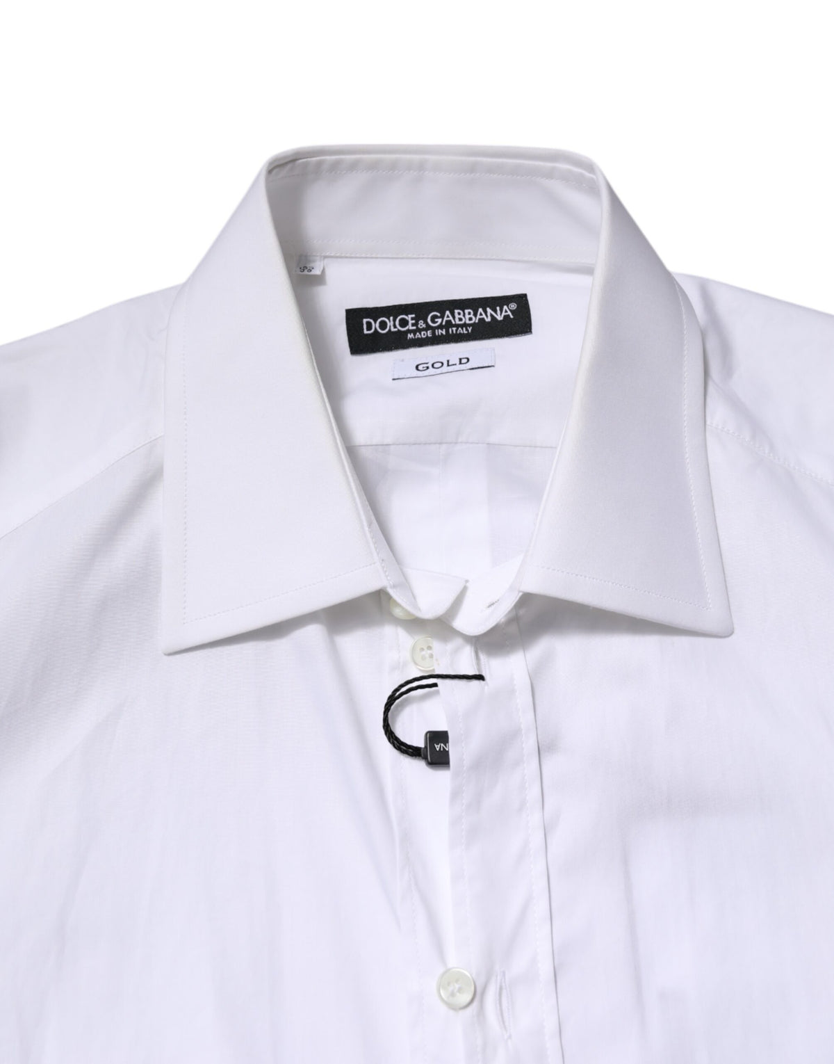 Dolce & Gabbana White GOLD Long Sleeves Dress Men Formal Men's Shirt