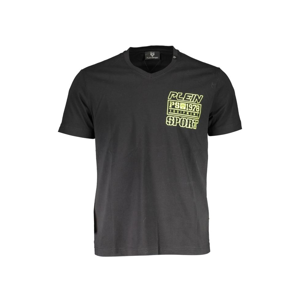 Plein Sport Black Cotton Men Men's T-Shirt