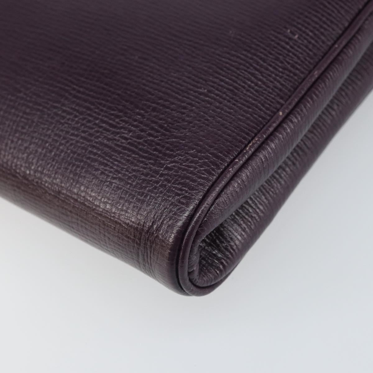 Celine Circle Logo Leather Purple Leather Shoulder Bag Bag (Pre-Owned)