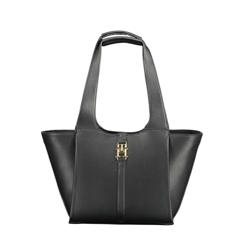 Tommy Hilfiger Black Polyurethane Women Women's Handbag