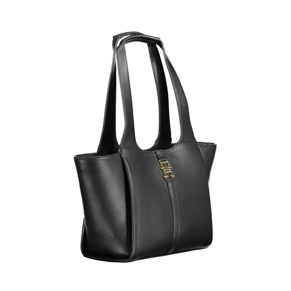 Tommy Hilfiger Black Polyurethane Women Women's Handbag