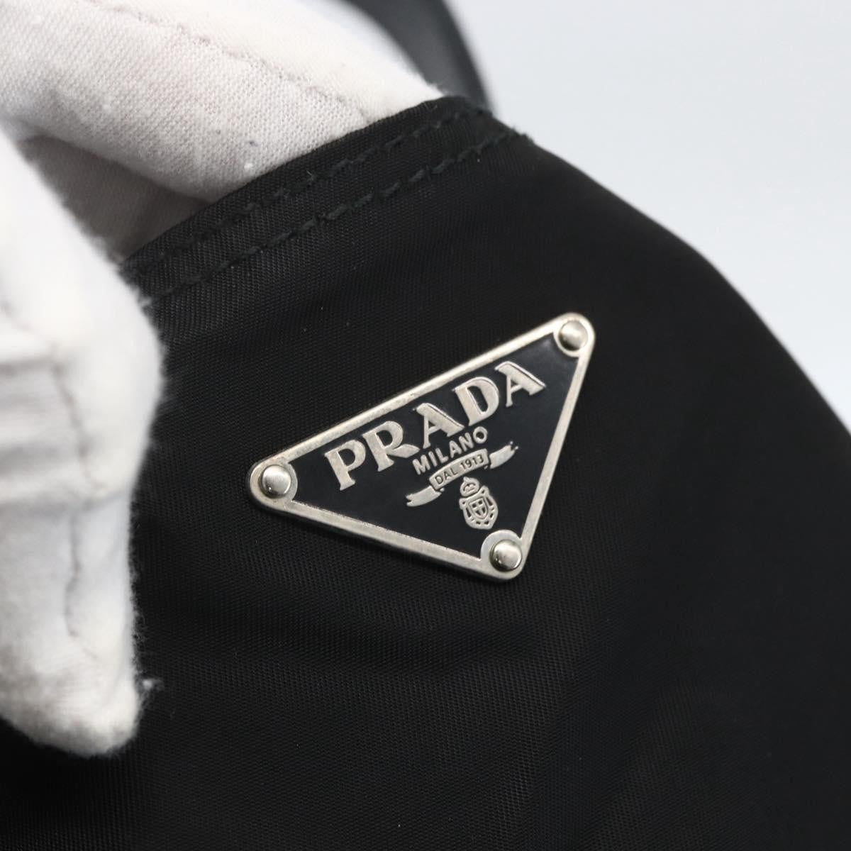 Prada Vintage Tote Tessuto Black Nylon Tote Bag Bag (Pre-Owned)