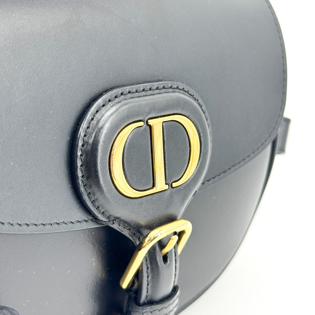 Christian Dior Bobby Flap Leather Black Calfskin Shoulder Bag Bag (Pre-Owned)