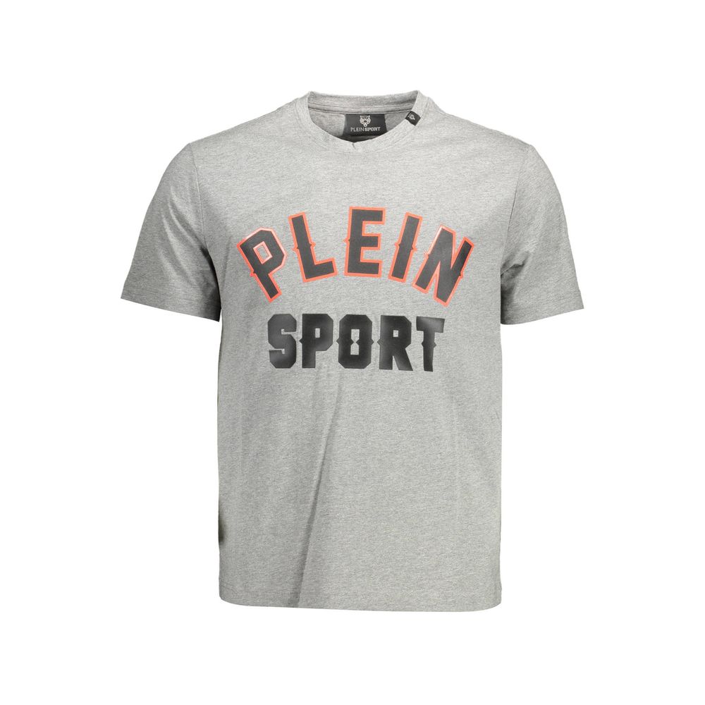 Plein Sport Gray Cotton Men Men's T-Shirt